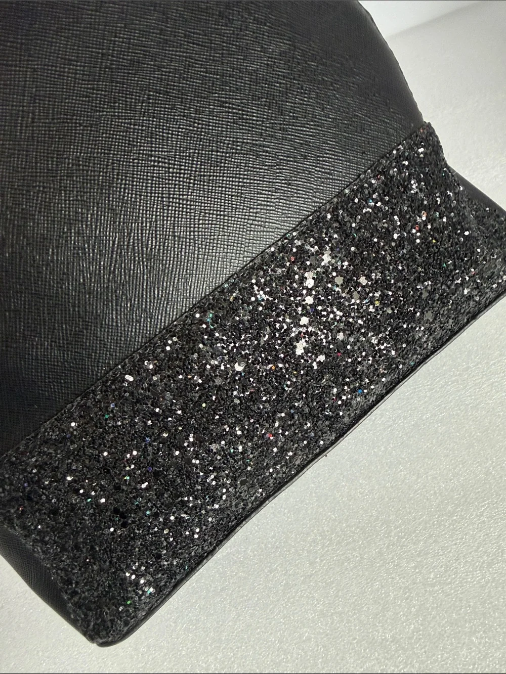 KATE SPADE Greta Court Sammi Black Glitter Small Backpack
